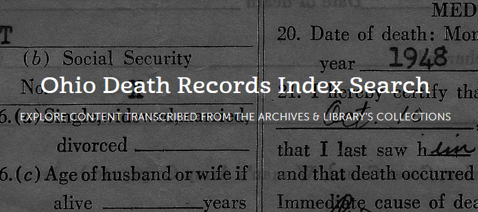 Ohio Death Records Index
